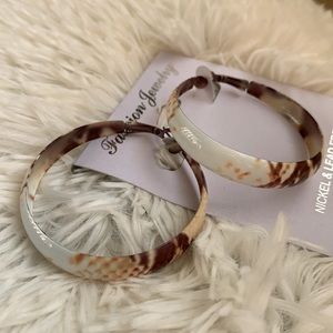 Snakeskin 2” hoop earrings, Fashion Jewelry